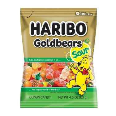 Haribo Sour Goldbears 4.5oz Bag 12ct Box