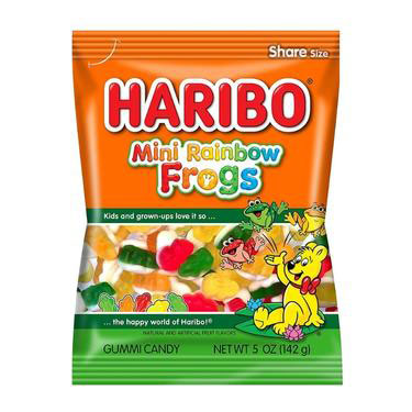 Haribo Mini Rainbow Frogs 5oz Bag 12ct Box