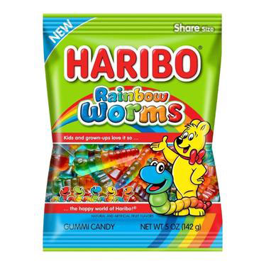 Haribo Rainbow Worms 5oz Bag 12ct Box
