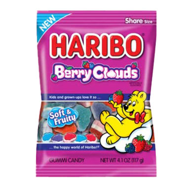 Haribo Berry Clouds 4.1oz Bag 12ct Box