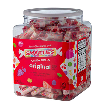 Smarties Original Candy Rolls 180ct Tub Expires August 29th 2025