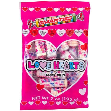 Smarties Valentines Love Hearts 7oz Bag