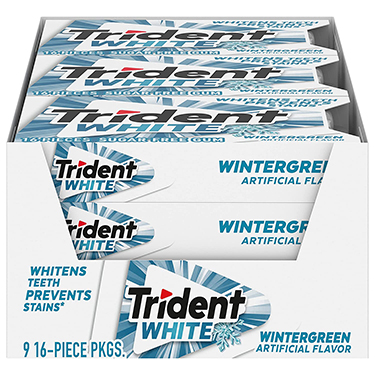 Trident Sugar Free Gum White Wintergreen 9ct Box Expires January 8th 2026