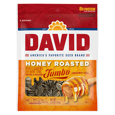 David Jumbo Honey Roasted 5.25oz Bag Expires May 2nd 2026