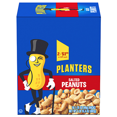 Planters Salted Peanuts 18ct Box Expires May 20th 2026