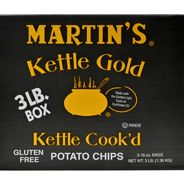 Martins Kettle Gold Kettle Cookd Potato Chips 3 Lb