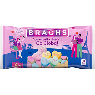 Brachs Valentines Conversation Hearts Go Global 8.5oz Bag