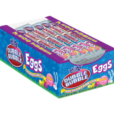 Dubble Bubble Easter Egg Shaped Bubble Gum 24ct Box