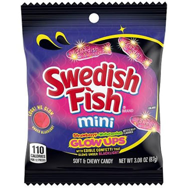 Swedish Fish Glow Ups 3.08oz Bag Expires February 12th 2026