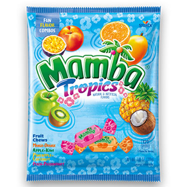 Mamba Fruit Chews Tropics 7oz Bag