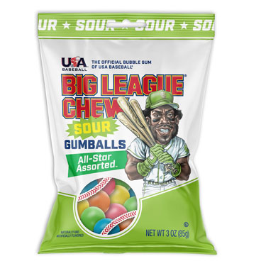Big League Chew Sour Gumballs Assorted 3oz Bag