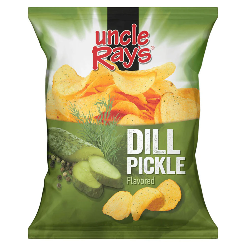 Uncle Rays Potato Chips Dill Pickle 4.25oz 10ct