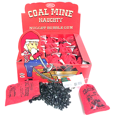 Espeez Coal Mine Naughty Nugget Bubble Gum Single Bag Expires December 1st 2025