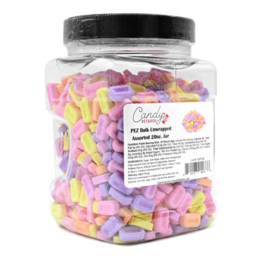 Candy Retailer PEZ Bulk Unwrapped Assorted 20oz Jar