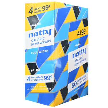 Natty Organic Hemp Wraps Palma 15 4pks