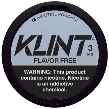 KLINT Nicotine Pouches Flavor Free 3mg 5ct