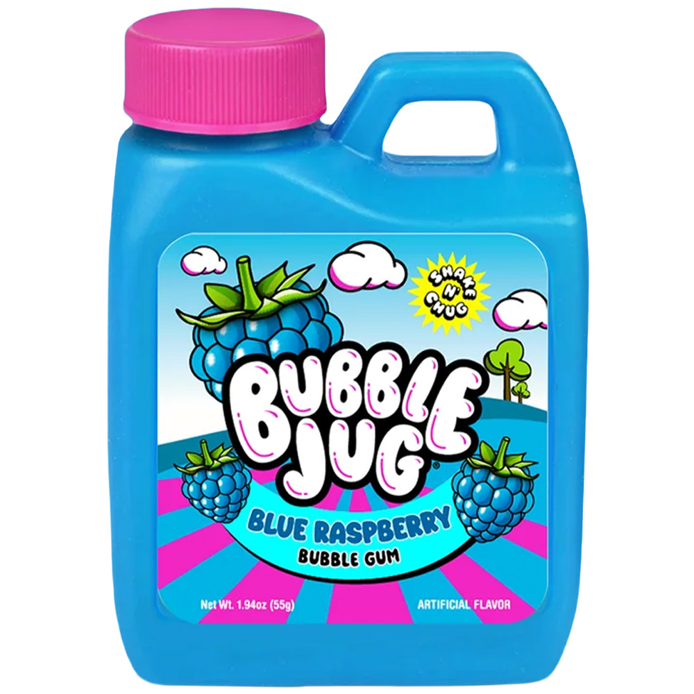 Bubble Jug Blue Raspberry Bubble Gum, 1.94oz Jug