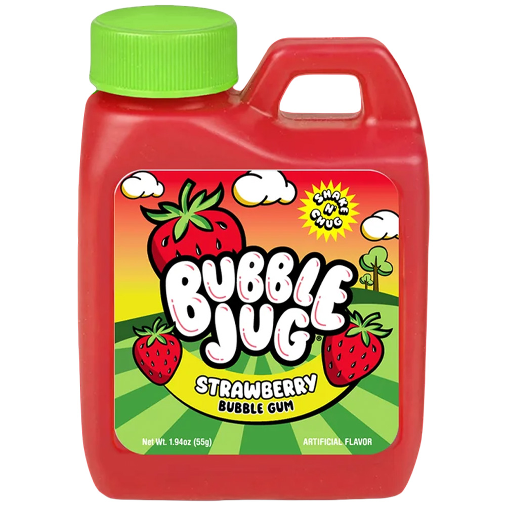 Bubble Jug Strawberry Bubble Gum, 1.94oz Jug