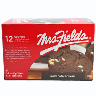 Mrs Fields White Fudge Brownie 2.1oz 12ct Box Expires November 27th 2025