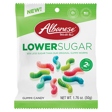 Albanese Gummy Worms Low Sugar 1.76oz bag 