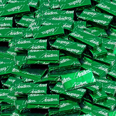 Andes Creme De Menthe Thins Green Wrapper 1lb 