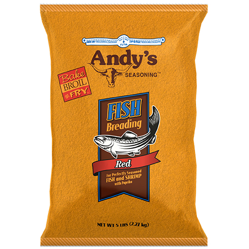 Andys Seasoning Red Fish Breading 5lb Bag 