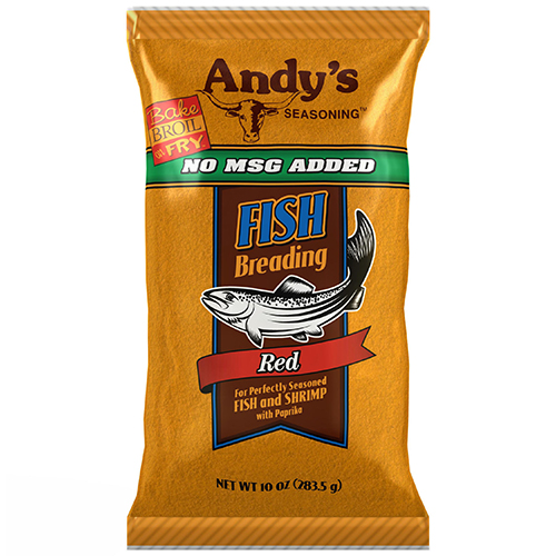 Andys Seasoning Red Fish No MSG Breading 10oz Bag 