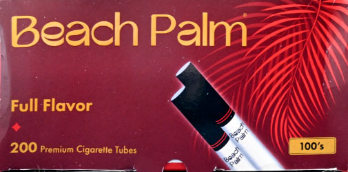 Beach Palm Cigarette Tubes Full Flavor 100s 200ct Box 