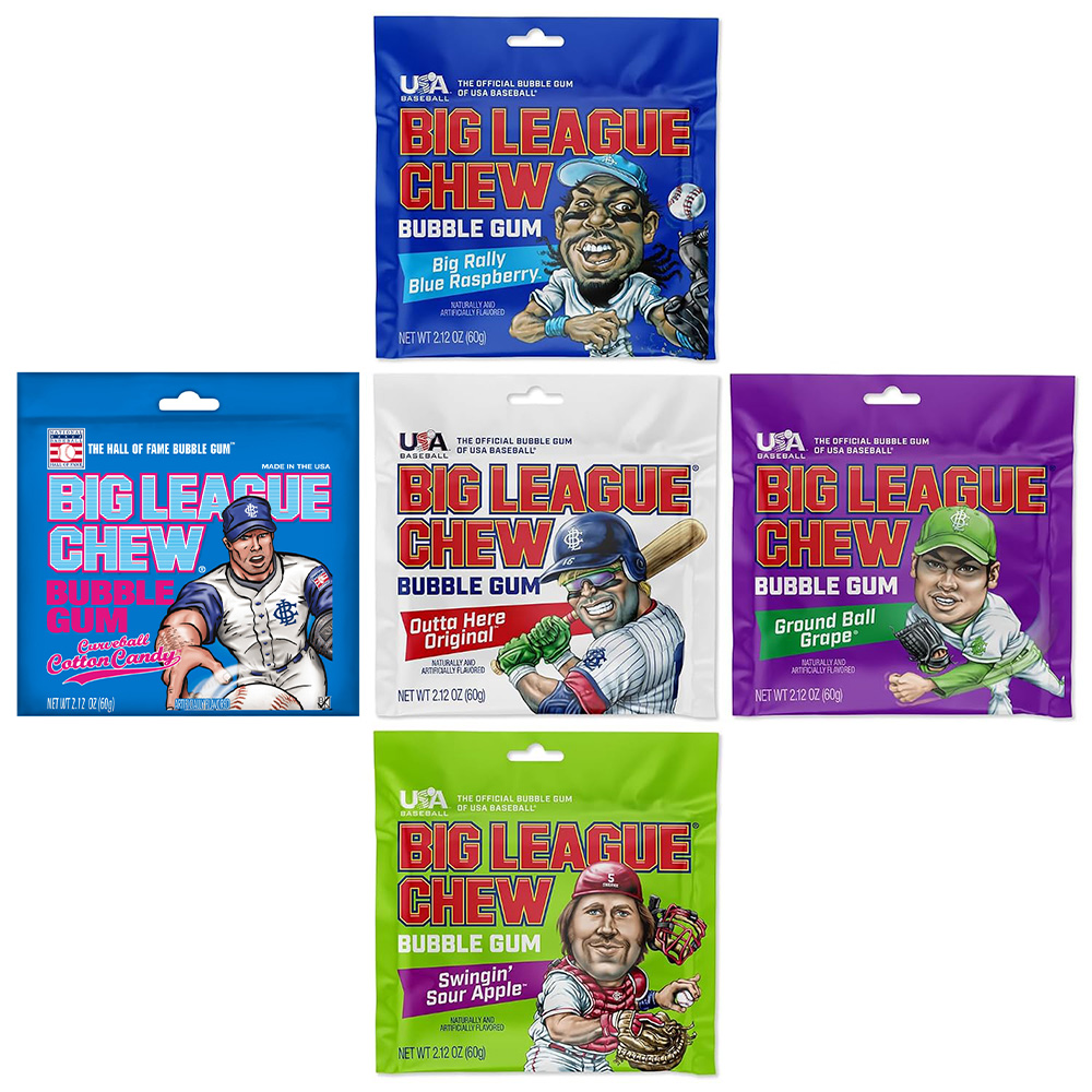 Big League Chew Bubble Gum Variety Pack, Top 5 Flavors