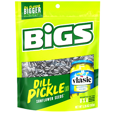 Bigs Sunflower Seeds Vlasic Dill Pickle 5.35oz Bag Expires January 8th 2025 