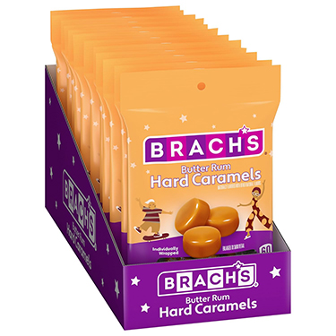 Brachs Nips Butter Rum Flavored Hard Candy 3.25oz Pack of 12 