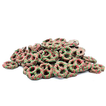 Bulk Foods Christmas Drizzled Chocolate Pretzels 1lb 