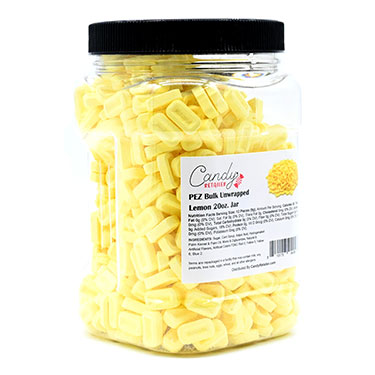 Candy Retailer PEZ Bulk Unwrapped Lemon 20oz Jar 