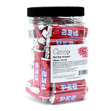 Candy Retailer PEZ Bulk Wrapped Cherry 1Lb Jar 