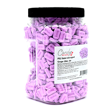 Candy Retailer PEZ Bulk Unwrapped Grape 20oz Jar 