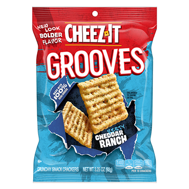 Cheez It Grooves Zesty Cheddar Ranch 3.25oz Bags 6 Pack Expires February 24th 2025 