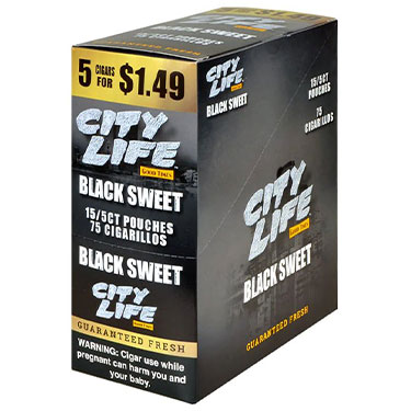 City Life Cigarillos Black Sweet 15ct 