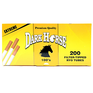Dark Horse Extreme (Yellow) Cigarette Tubes 100mm 200ct Box 