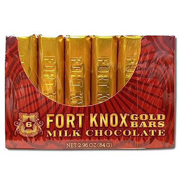 Fort Knox Milk Chocolate Mini Bars 2.9oz Box 