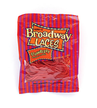 Broadway Strawberry Laces 4oz Bag 