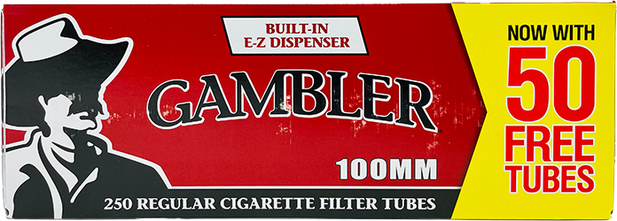 Gambler Cigarette Tubes Regular 100s 250ct Box 