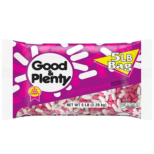 Good and Plenty Licorice Fat Free Candy 5Lb Bag 