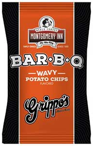 Grippos Montgomery Inn Wavy BBQ Potato Chips 2.75oz Bag Expires March 14th 2025 