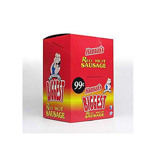 Hannahs Biggest Red Hot Sausage Pp 99 24ct Box