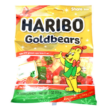 Haribo Holiday Edition Goldbears 4oz Bag 