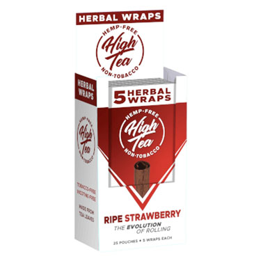 High Tea Ripe Strawberry Herbal Wraps 25 Packs of 5 