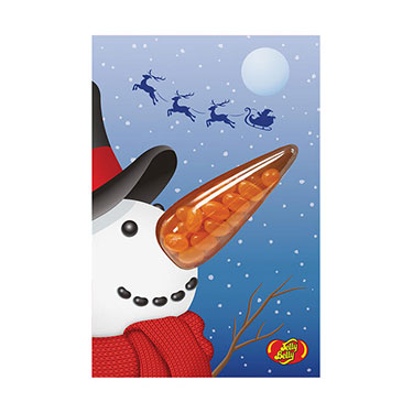 Jelly Belly Snowman Christmas Greeting Card 1oz 