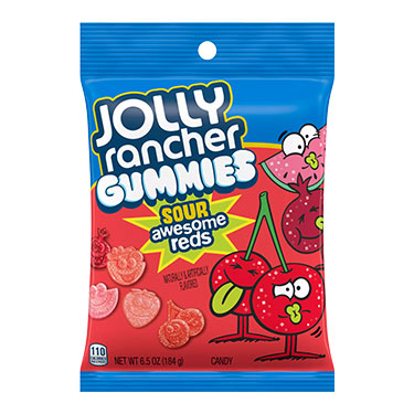 Jolly Rancher Gummies Sour Awesome Reds 6.5oz Bag 