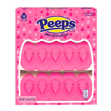 Just Born Easter Peeps Pink Chicks 4.5oz Box 