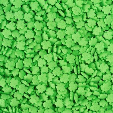 Candy Retailer Mini Green Shamrock Shape Sprinkles 4 oz 